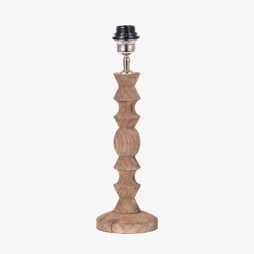 Pacific Lifestyle Ayra Natural Modernist Turned Wood Table Lamp Base
