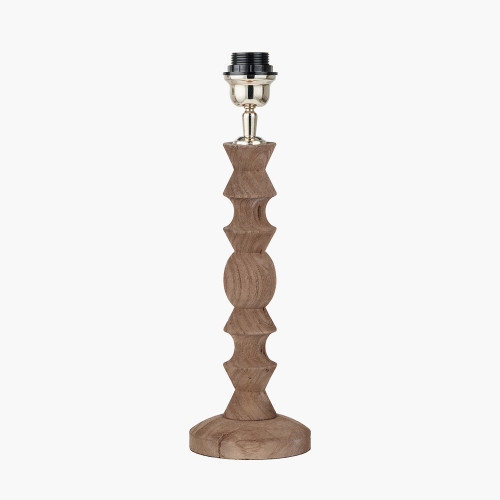 Pacific Lifestyle Ayra Natural Modernist Turned Wood Table Lamp Base