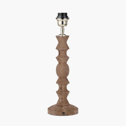 Pacific Lifestyle Ayra Natural Modernist Turned Wood Table Lamp Base