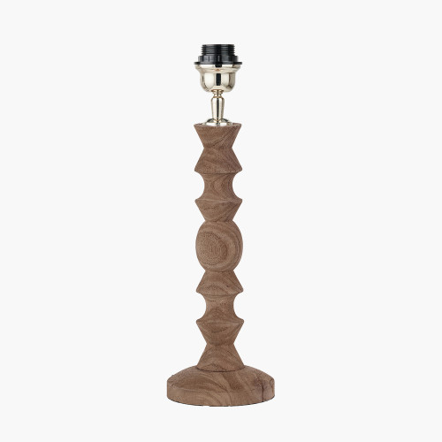 pacific lifestyle Ayra Natural Modernist Turned Wood Table Lamp Base