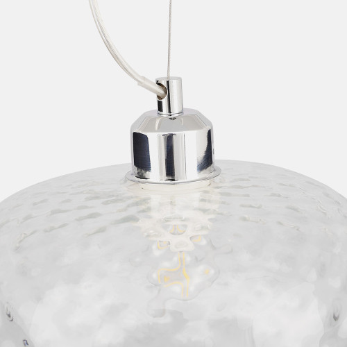 Pacific Lifestyle Azores Clear Textured Glass Oval Pendant