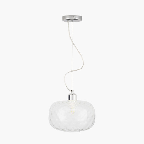 pacific lifestyle Azores Clear Textured Glass Oval Pendant