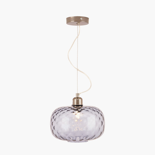 pacific lifestyle Azores Grey Textured Glass Oval Pendant