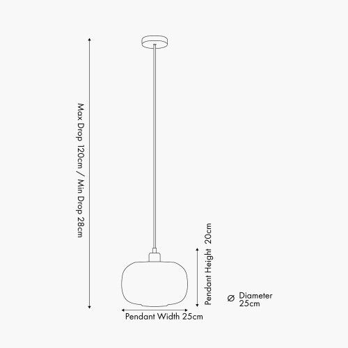 Pacific Lifestyle Azores Rose Textured Glass Oval Pendant