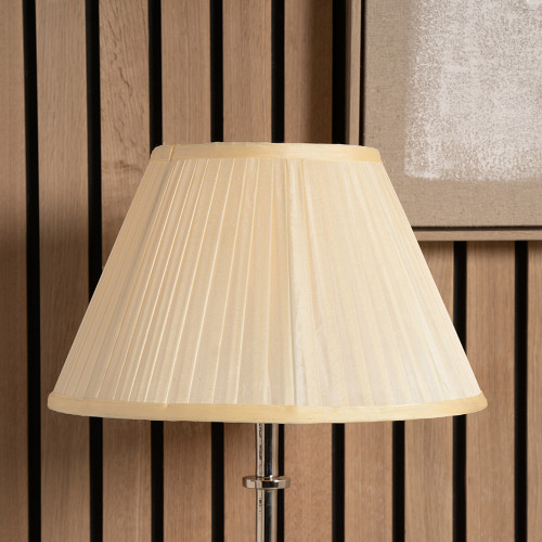 Pacific Lifestyle Bacall 45cm Almond Silk Knife Pleat Empire Lampshade