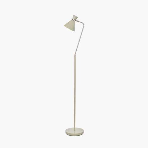 pacific lifestyle Benedict Sage and Brushed Silver Metal Floor Lamp