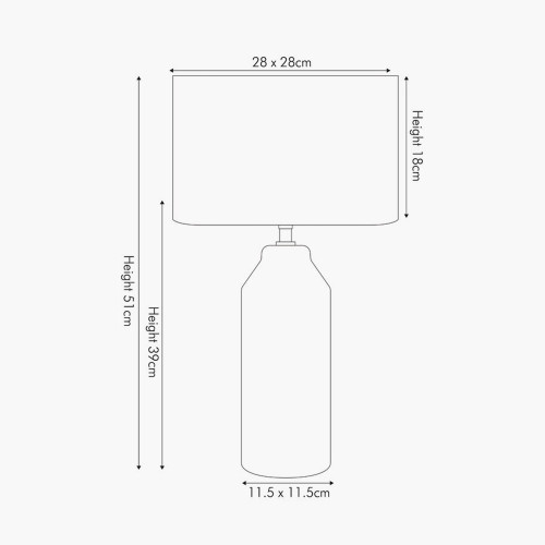 Pacific Lifestyle Bethan Embossed Grey Ceramic Table Lamp