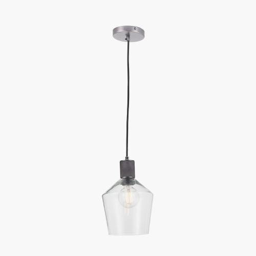 Pacific Lifestyle Bexley Clear Glass With Antique Bronze Fitting Elec Pendant