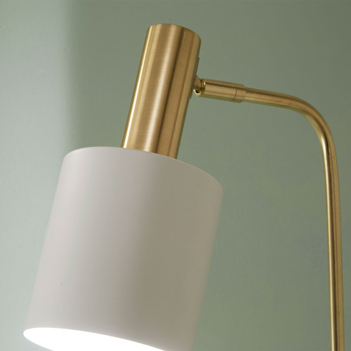 Pacific Lifestyle Biba Marble Footed White And Gold Floor Lamp