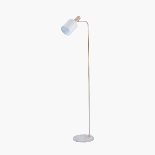 pacific lifestyle Biba Marble Footed White and Gold Floor Lamp