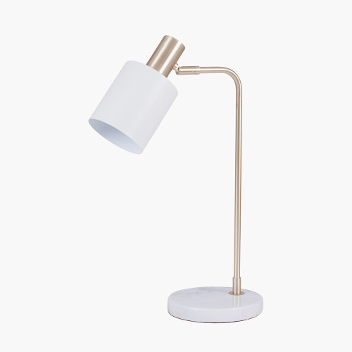 pacific lifestyle Biba Marble Footed White and Gold Table Lamp