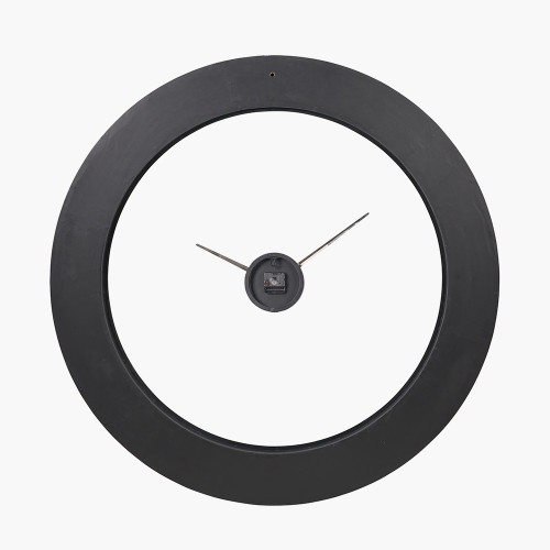 Pacific Lifestyle Black And Gold 2 Piece Open Wall Clock