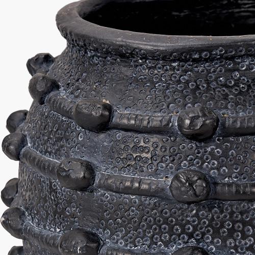 Pacific Lifestyle Black Bobble Fibrestone Decorative Planter