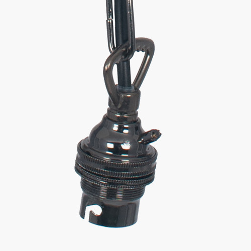 Pacific Lifestyle Black Chrome Traditional Electrified B22 Ceiling Fitting