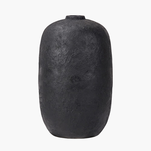 Pacific Lifestyle Black Fibrestone Decorative Vase Tall