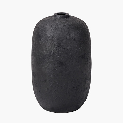 Pacific Lifestyle Black Fibrestone Decorative Vase Tall