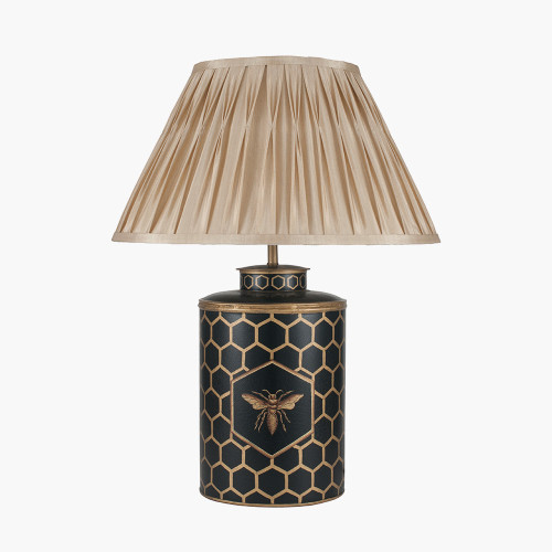 Pacific Lifestyle Black Honeycomb Hand Painted Metal Table Lamp Base
