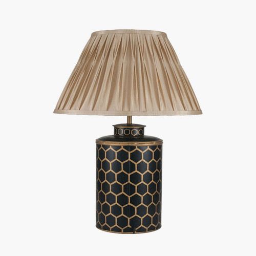 Pacific Lifestyle Black Honeycomb Hand Painted Metal Table Lamp Base