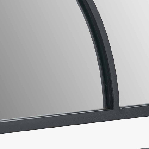 Pacific Lifestyle Black Metal 2 Half Moon Section Wall Mirror