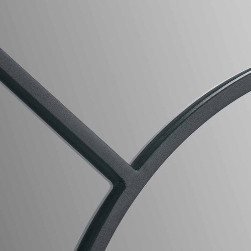 Pacific Lifestyle Black Metal 2 Half Moon Section Wall Mirror