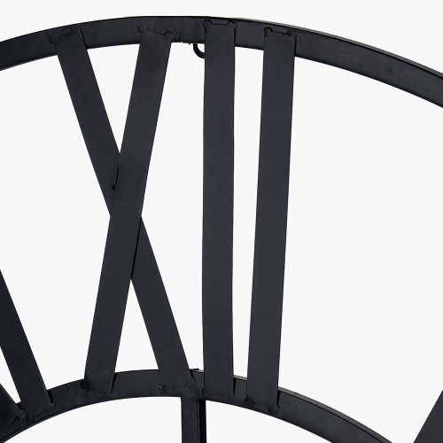 Pacific Lifestyle Black Metal Large Round Wall Clock