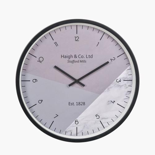 pacific lifestyle Black Metal Printed Face Wall Clock