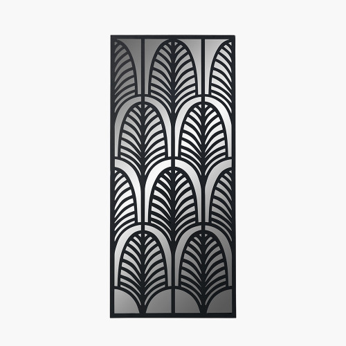 pacific lifestyle Black Metal Rectangular Mirrored Wall Art