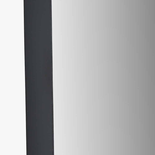 Pacific Lifestyle Black Metal Slim Frame Oval Wall Mirror