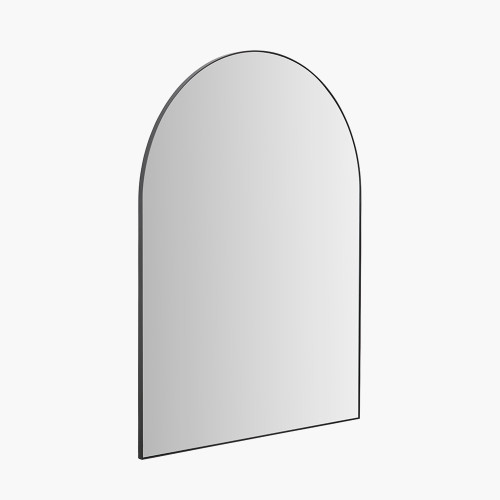 Pacific Lifestyle Black Metal Slim Frame Tall Arch Wall Mirror