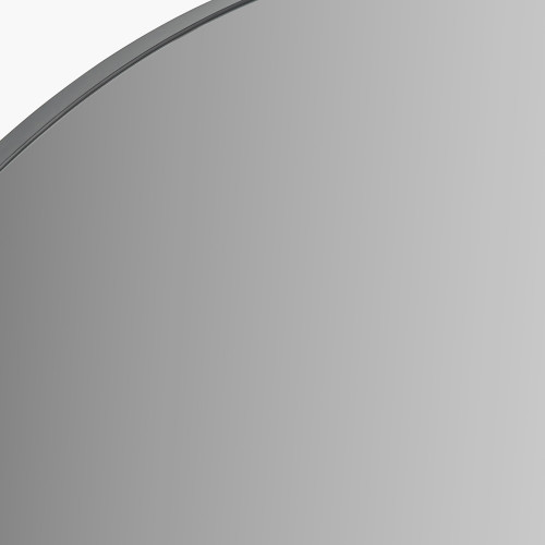 Pacific Lifestyle Black Metal Slim Frame Tall Arch Wall Mirror