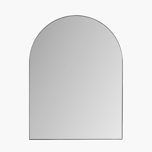 pacific lifestyle Black Metal Slim Frame Tall Arch Wall Mirror