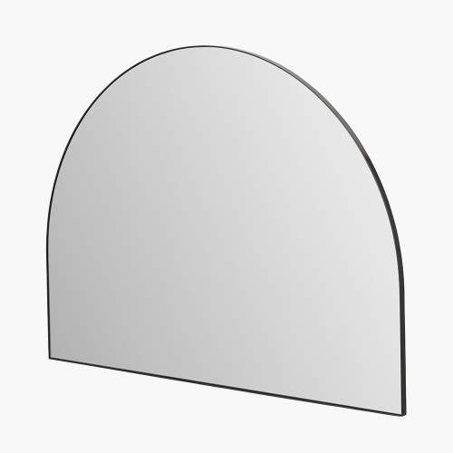 Pacific Lifestyle Black Metal Slim Frame Wide Arch Wall Mirror