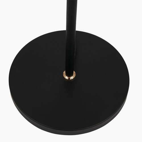 Pacific Lifestyle Blair Smoke Glass Ball And Black Metal Floor Lamp
