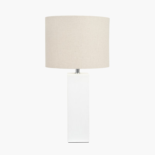 Pacific Lifestyle Block White Ceramic Tall Table Lamp