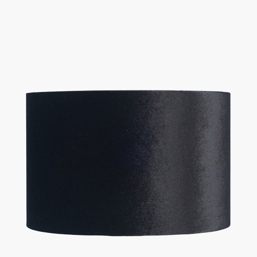 pacific lifestyle Bow 30cm Black Velvet Cylinder Lampshade