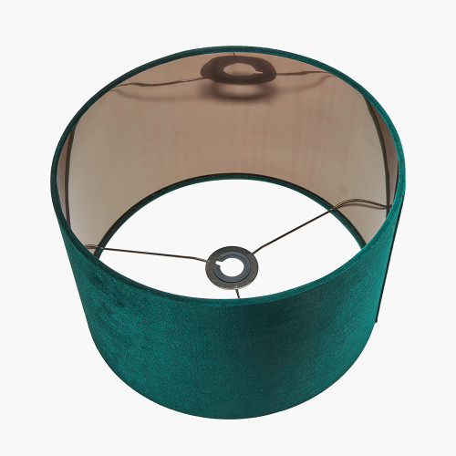 Pacific Lifestyle Bow 35cm Forest Green Velvet Cylinder Lampshade