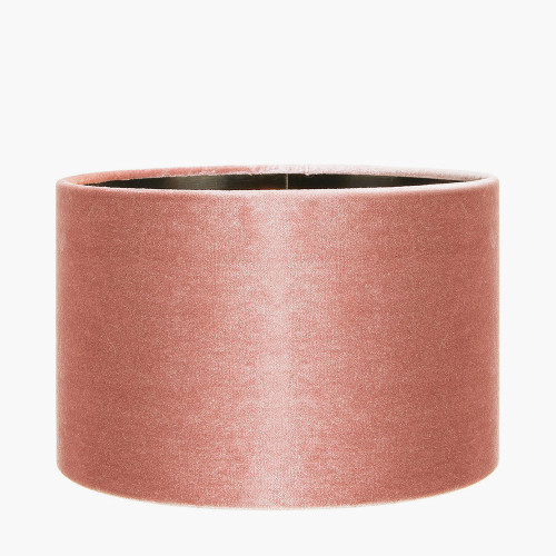pacific lifestyle Bow 40cm Apricot Velvet Cylinder Lampshade