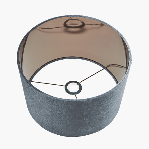 Pacific Lifestyle Bow 45cm Slate Velvet Cylinder Lampshade
