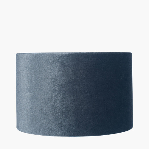 pacific lifestyle Bow 45cm Slate Velvet Cylinder Lampshade