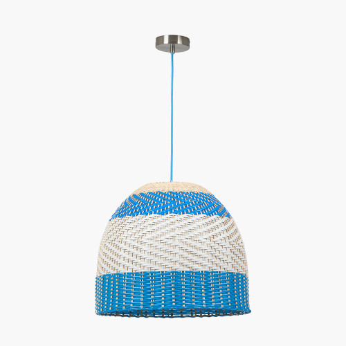 Pacific Lifestyle Brera Rattan Ceiling Pendant Cobalt