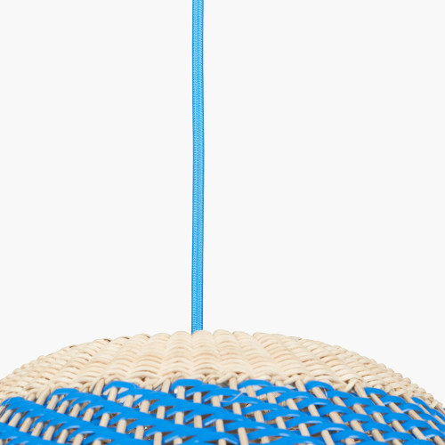 Pacific Lifestyle Brera Rattan Ceiling Pendant Cobalt