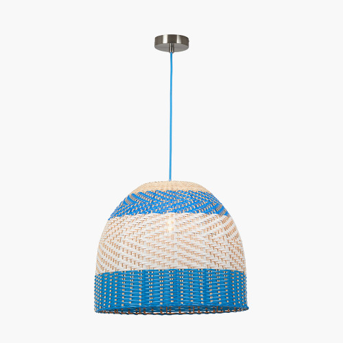 pacific lifestyle Brera Rattan Ceiling Pendant Cobalt