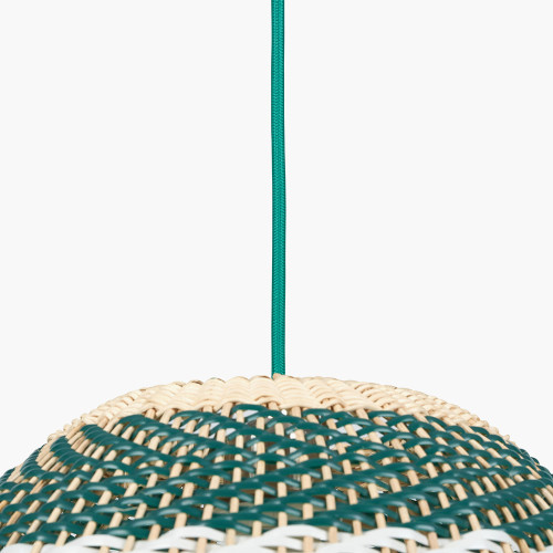 Pacific Lifestyle Brera Rattan Ceiling Pendant Emerald