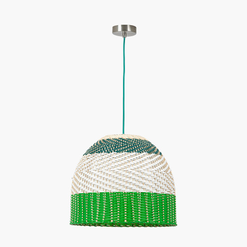 pacific lifestyle Brera Rattan Ceiling Pendant Emerald