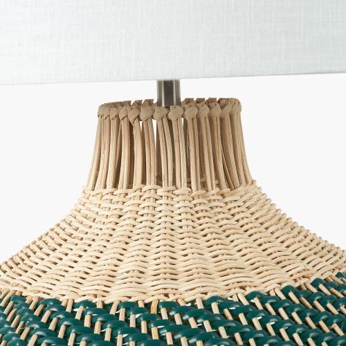 Pacific Lifestyle Brera Rattan Large Table Lamp Emerald