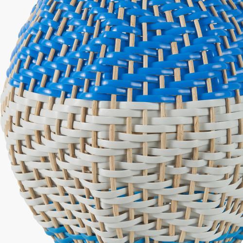 Pacific Lifestyle Brera Rattan Small Table Lamp Cobalt