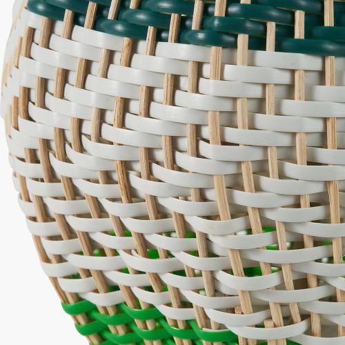Pacific Lifestyle Brera Rattan Small Table Lamp Emerald
