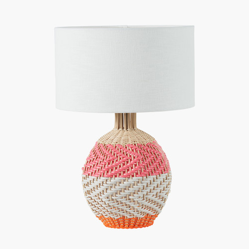 pacific lifestyle Brera Rattan Small Table Lamp Pimento