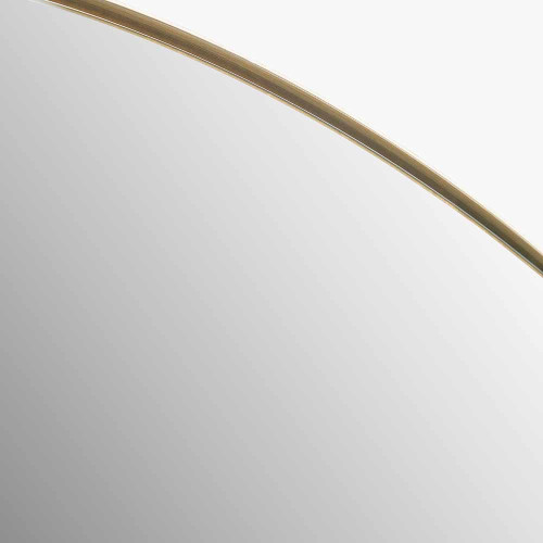 Pacific Lifestyle Brushed Gold Metal Slim Frame Arch Floor Mirror