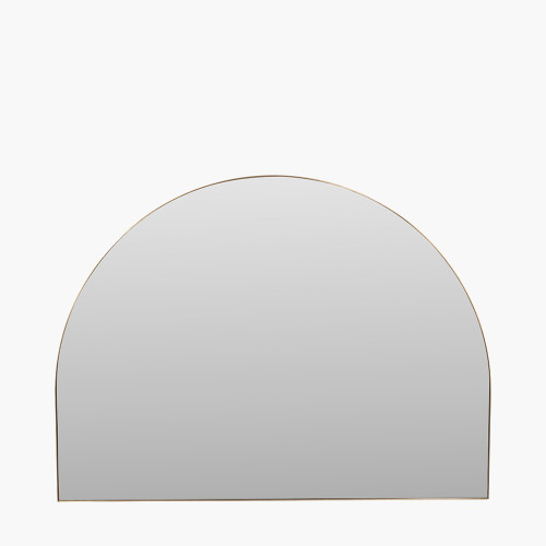 pacific lifestyle Brushed Gold Metal Slim Frame Wide Arch Wall Mirror